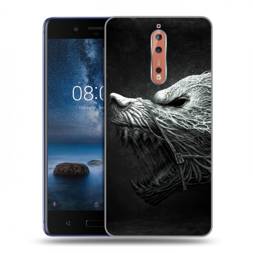 Дизайнерский пластиковый чехол для Nokia 8 Волки