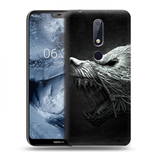 Дизайнерский пластиковый чехол для Nokia 6.1 Plus Волки