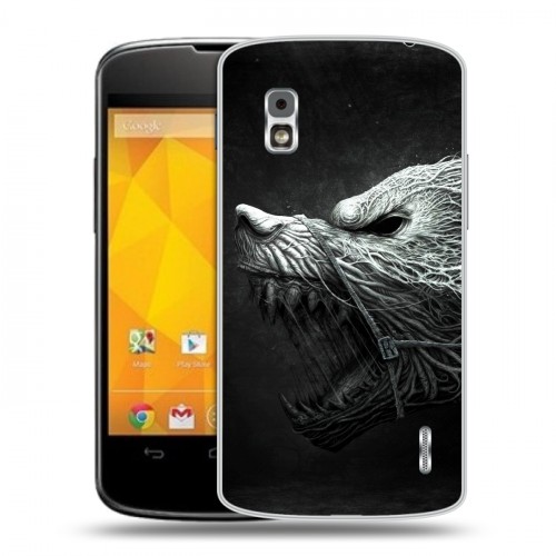 Дизайнерский пластиковый чехол для LG Google Nexus 4 Волки