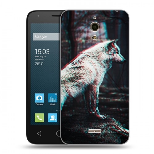 Дизайнерский силиконовый чехол для Alcatel One Touch Pixi 4 (6) Волки