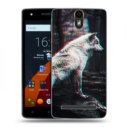 Дизайнерский силиконовый чехол для Wileyfox Storm Волки