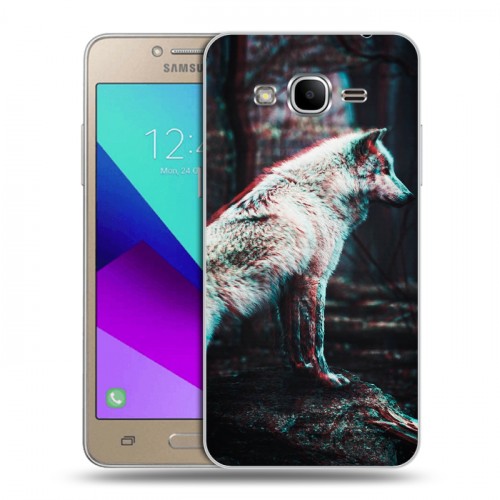 Дизайнерский силиконовый с усиленными углами чехол для Samsung Galaxy J2 Prime Волки