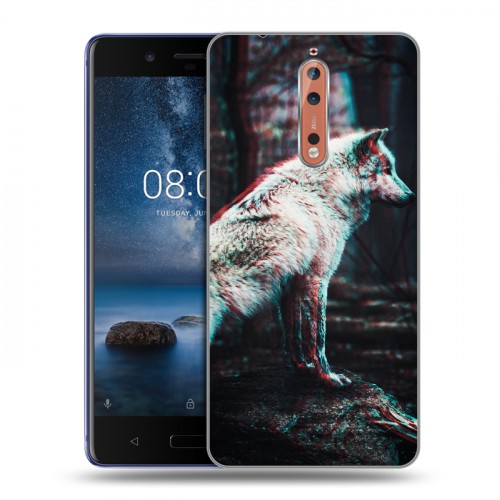 Дизайнерский пластиковый чехол для Nokia 8 Волки