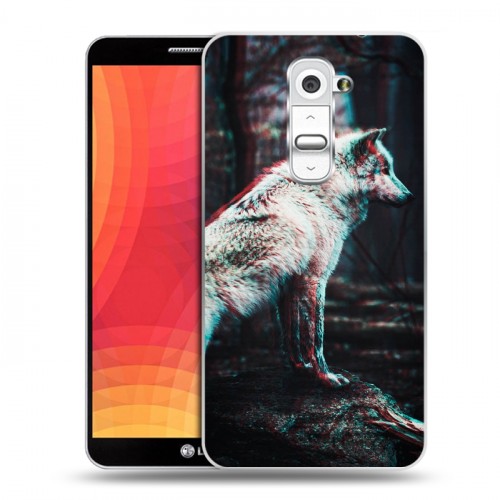 Дизайнерский силиконовый чехол для LG Optimus G2 Волки
