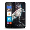Дизайнерский силиконовый чехол для Microsoft Lumia 430 Dual SIM Волки