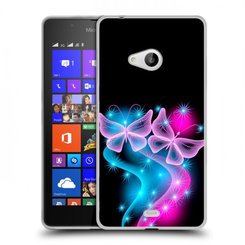 Дизайнерский пластиковый чехол для Microsoft Lumia 540 Бабочки