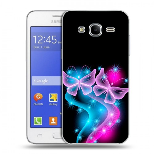 Дизайнерский пластиковый чехол для Samsung Galaxy J7 Бабочки