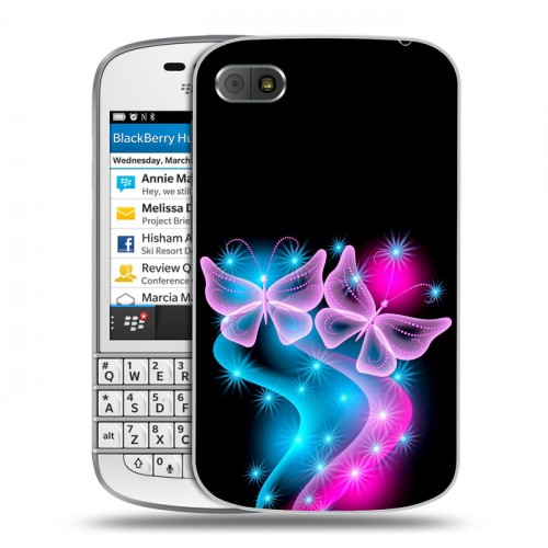 Дизайнерский пластиковый чехол для BlackBerry Q10 Бабочки