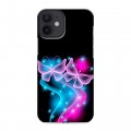 Дизайнерский пластиковый чехол для Iphone 12 Mini Бабочки