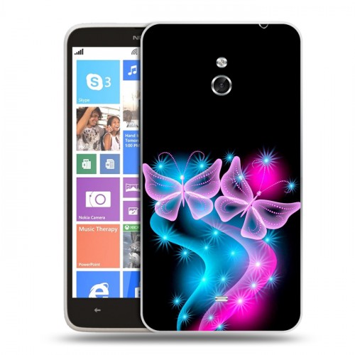 Дизайнерский пластиковый чехол для Nokia Lumia 1320 Бабочки