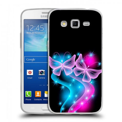 Дизайнерский пластиковый чехол для Samsung Galaxy Grand 2 Бабочки
