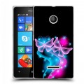 Дизайнерский пластиковый чехол для Microsoft Lumia 435 Бабочки