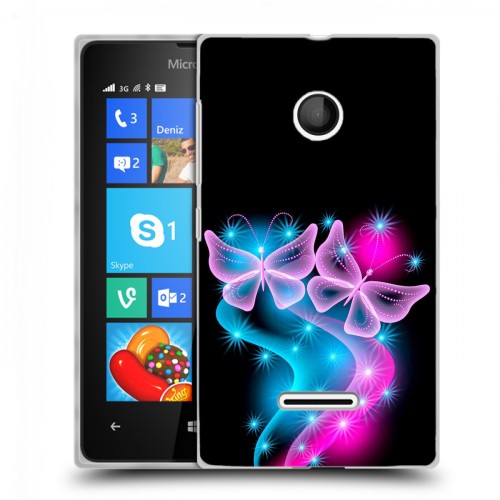 Дизайнерский пластиковый чехол для Microsoft Lumia 435 Бабочки