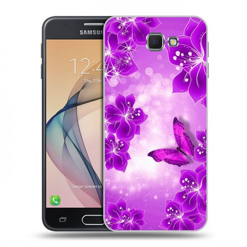 Дизайнерский пластиковый чехол для Samsung Galaxy J5 Prime Бабочки