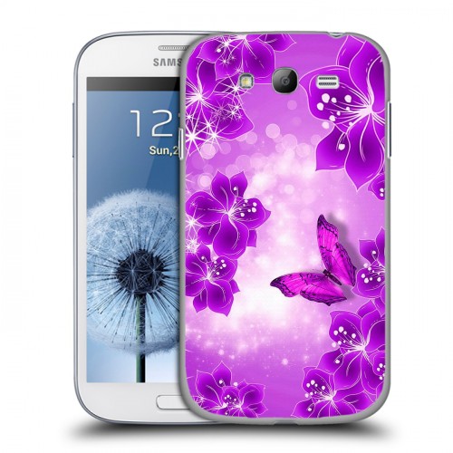 Дизайнерский пластиковый чехол для Samsung Galaxy Grand Бабочки