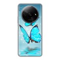 Дизайнерский пластиковый чехол для Xiaomi RedMi A3 Бабочки голубые
