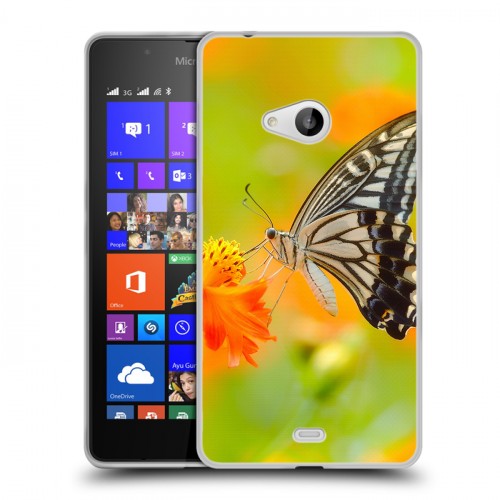 Дизайнерский пластиковый чехол для Microsoft Lumia 540 Бабочки