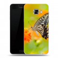 Дизайнерский пластиковый чехол для Samsung Galaxy C5 Бабочки