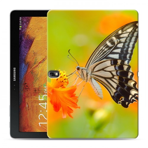 Дизайнерский силиконовый чехол для Samsung Galaxy Note 10.1 2014 editon Бабочки