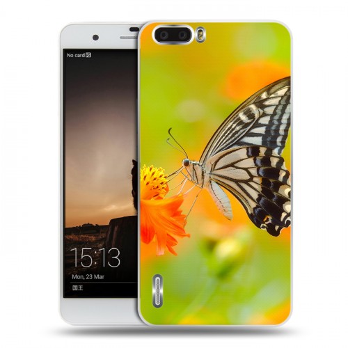 Дизайнерский силиконовый чехол для Huawei Honor 6 Plus Бабочки