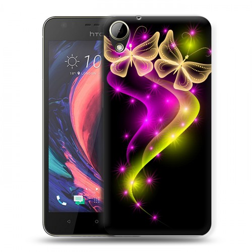 Дизайнерский пластиковый чехол для HTC Desire 10 Lifestyle Бабочки