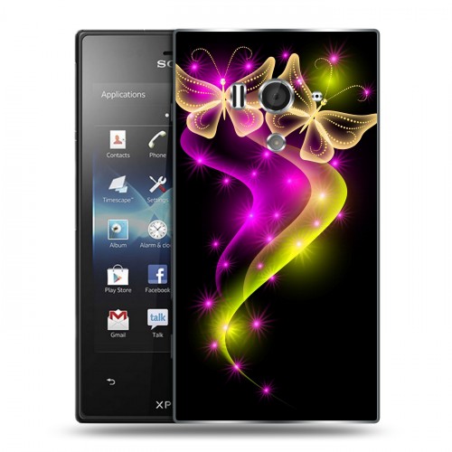 Дизайнерский пластиковый чехол для Sony Xperia acro S Бабочки