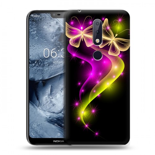 Дизайнерский пластиковый чехол для Nokia 6.1 Plus Бабочки