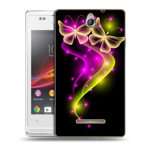 Дизайнерский пластиковый чехол для Sony Xperia E Бабочки