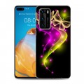 Дизайнерский силиконовый с усиленными углами чехол для Huawei P40 Бабочки