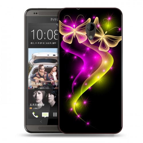 Дизайнерский пластиковый чехол для HTC Desire 700 Бабочки