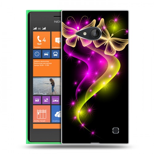 Дизайнерский пластиковый чехол для Nokia Lumia 730/735 Бабочки