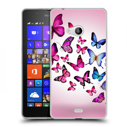 Дизайнерский пластиковый чехол для Microsoft Lumia 540 Бабочки