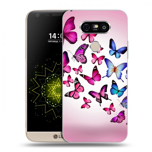Дизайнерский пластиковый чехол для LG G5 Бабочки
