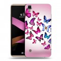 Дизайнерский пластиковый чехол для LG X Style Бабочки