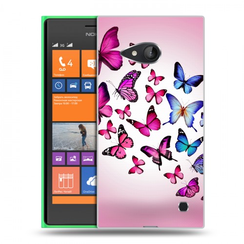 Дизайнерский пластиковый чехол для Nokia Lumia 730/735 Бабочки