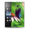 Дизайнерский пластиковый чехол для Sony Xperia acro S Бабочки