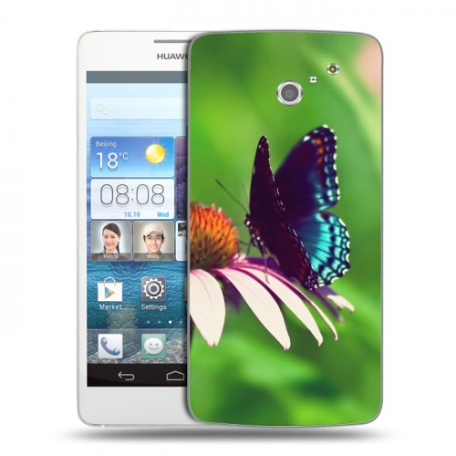 Дизайнерский пластиковый чехол для Huawei Ascend D2 Бабочки