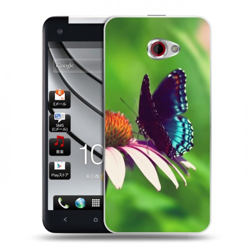 Дизайнерский пластиковый чехол для HTC Butterfly S Бабочки