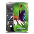 Дизайнерский пластиковый чехол для HTC Desire 500 Бабочки