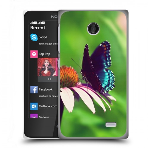 Дизайнерский пластиковый чехол для Nokia X Бабочки