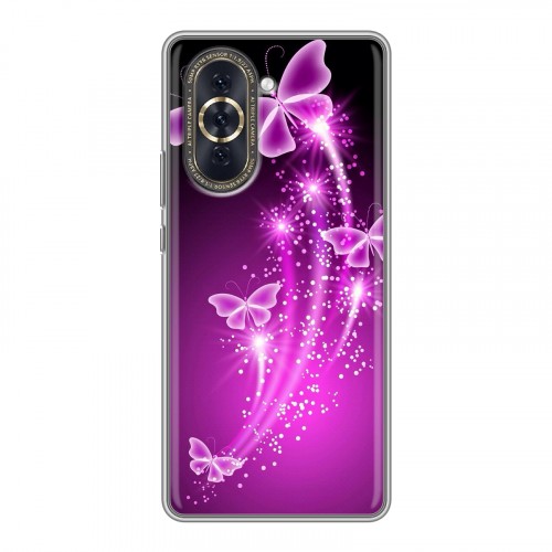 Дизайнерский силиконовый чехол для Huawei Nova 10 Бабочки фиолетовые