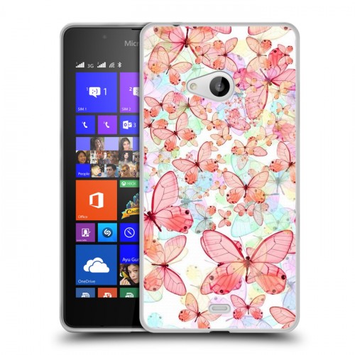 Дизайнерский пластиковый чехол для Microsoft Lumia 540 Бабочки