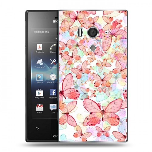 Дизайнерский пластиковый чехол для Sony Xperia acro S Бабочки