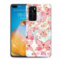 Дизайнерский силиконовый с усиленными углами чехол для Huawei P40 Бабочки