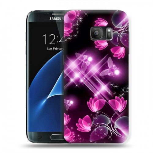 Дизайнерский силиконовый с усиленными углами чехол для Samsung Galaxy S7 Бабочки