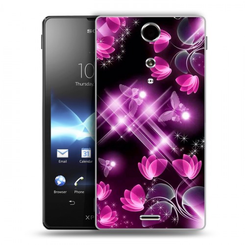 Дизайнерский пластиковый чехол для Sony Xperia TX Бабочки