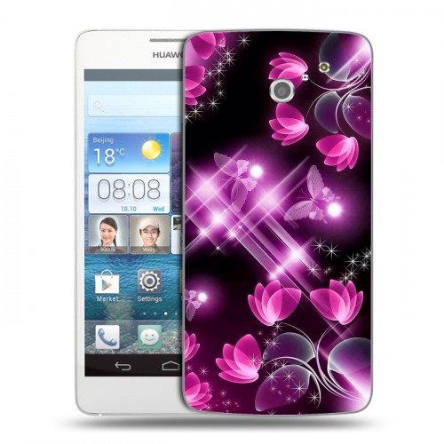 Дизайнерский пластиковый чехол для Huawei Ascend D2 Бабочки