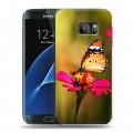 Дизайнерский силиконовый с усиленными углами чехол для Samsung Galaxy S7 Бабочки
