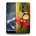 Дизайнерский пластиковый чехол для Nokia 5.1 Бабочки