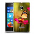 Дизайнерский пластиковый чехол для Microsoft Lumia 435 Бабочки